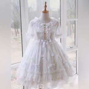 NWT Yolanda “Sea of the String Moon” Bridal Lolita Dress OP Full Set!